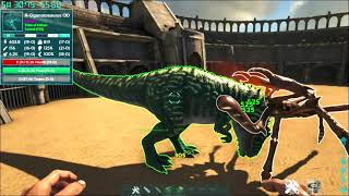 Alpha Karkinos  level 100 vs R Giganotosaurus  level 130 Ark Battles