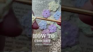 ❤️ How to crochet easy and simple flowers 💕 Tutorial for crocheting flowers 💖 Easy crochet #shorts