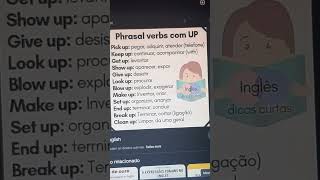 Alguns verbos com "UP" #shorts #ingles #phrasalverbs #english #idioma #vocabulario