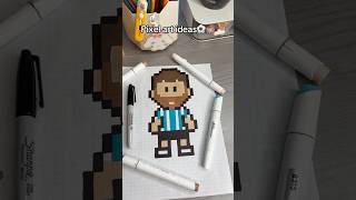 ⚽️Messi pixel art🏟️ #pixelartideas #pixelart #pixel #messi #art #drawing #shorts