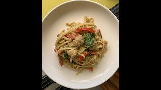 Green Curry Pasta with chicken