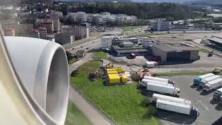 Swiss 39 - Landing Zurich runway 28 - Boeing 777-300ER