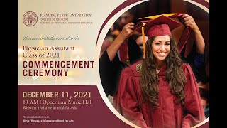 Physician Assistant Class of 2021 Commencement