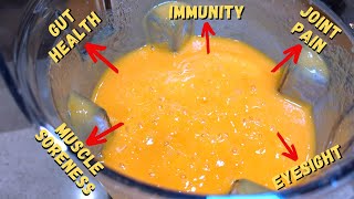 Turmeric + Orange CARROT JUICE Recipe w/ Mango & Ginger! 🧡