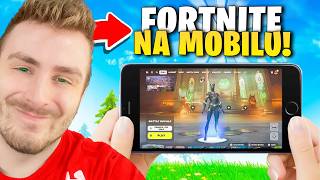 MŮJ PRVNÍ Fortnite WIN NA MOBILU & FREE SKIN!!