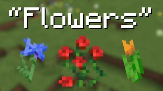 Flowers but every line is a Minecraft item