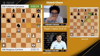 Magnus Carlsen vs Fabiano Caruana / Clutch Chess International 2020 Final 2