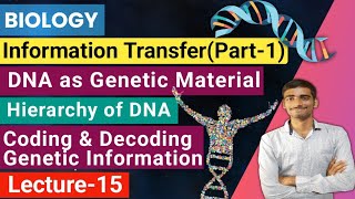 Biology| Lecture-15 Information Transfer(part-1)|DNA as genetic material |DNA Hierarchy#makaut_exam