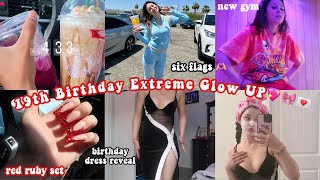 19th Birthday Extreme GLOW UP: waking up at 6am lash extensions, new gym, birthday dress reveal!