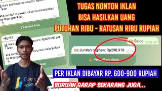 Cara Hasilkan Uang Di Internet 2024 Misi Nonton Iklan Dibayar Saldo Dana