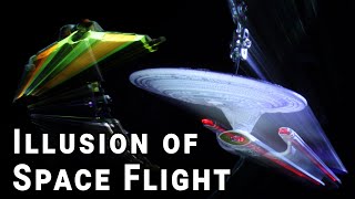 Crafting the illusion of movement with in-camera miniature model spaceships