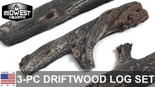 Midwest Hearth Driftwood 3-Piece Gas Log Set