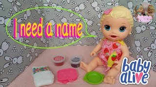 Baby Alive Video| Baby Alive Snackin Lily First Feeding ＆ Changing🍓 (I Need Helps for Naming Her🤔)