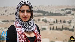 4K AI Art Lookbook Video of Arabian AI Girl ｜ Palestinian AI Girl in Folk Dress