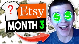 Selling On Etsy With Print On Demand - My Results & Earnings (Month 3 Update)