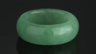 Item 62416 - Genuine Green Jade Polished Ring (8.5mm)