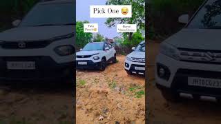 Pick One 🤣 Tata Punch vs Maruti Suzuki Vitara Brezza #rhinors #tatapunch #marutisuzuki #car #shorts