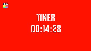 How to Create Timer in Final Cut Pro | Create Your Own Style | The Final Ideas