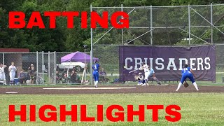 BATTING HIGHLIGHTS MONROE WOODBURY CRUSADERS SOFTBALL SECTION 9 CHAMPIONSHIPS