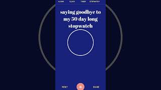 Deleting my 50 day long timer #timer #time #delete  #courage #innovation #passion #sad #clock #tick