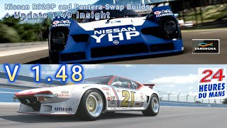 GT7 Sardegna 800 w/ Nissan R92CP 22:47 Run Le Mans 700 w/ Engine Swap Pantera Build V 1.48