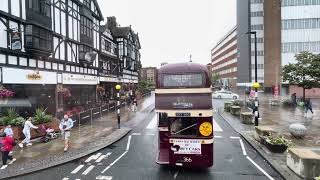 Vintage Coventry Corporation Buses going through Coventry city centre in operation August 24