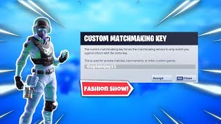 FORTNITE CUSTOM MATCHMAKING!! - Fashion Show & Gamemodes!! LIVE