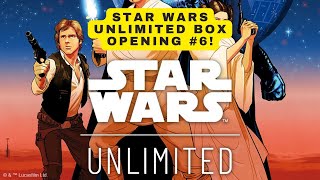 STAR WARS UNLIMITED BOX OPENING #6! OUR LAST ONE!