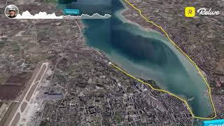 Evian Lausanne parcours du Cyclotourisme du Léman  en vélo