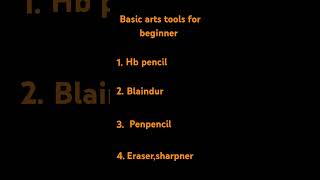 Basic arts tools for beginner❕