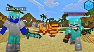 🔥 PVP MINECRAFT PE - CUBECRAFT ‎CastorenaMC  VS ‎iTzCesarin 🔥