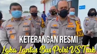 KRONOLOGIS KECELAKAAN BUS SPN POLDA JAMBI VS TRUK KAYU DI PAAL 10