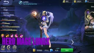 Gameplay Hero Mage Baru Lunox Punya 4 skill kyak zask Mobile Legends