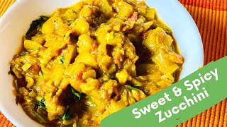 Zucchini Recipe | Sweet & Sour Zucchini sabzi | No Onion Recipe