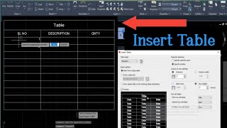 How to insert a Table in AutoCAD। How to create a Table in AutoCAD.