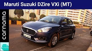 Maruti Suzuki DZire VXi (MT) Walkaround, Features and Engine Sound | carnama