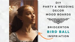 Mood Boards - Bird Ball Bridgerton S01E03 - Exotic Birds and Peach Roses - Event  Design