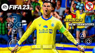 RILIS FIFA23 PPSSPP BEST UPDATE NEW TRANSFER NEW KITS  GRAPHIC HD & REAL FACE