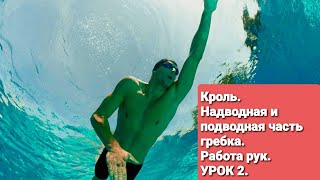 Как плавать кролем?Надводная и подводная часть гребка (гребок и пронос) в кроле. Уроки кроля.