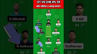 GT vs CHE Dream11 Team Prediction Today 2024