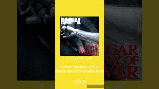 PANTERA vulgar display of power Ranking #shorts #metal #ranking #groovemetal #pantera #90smetal