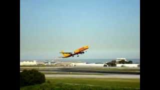 Lisbon: 09FEV13-Take off B757-236SF D-ALEE DHL to LHR (London Heathrow)