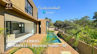 SOBRADO LINDO NO ALPHAVILLE RIBEIRÃO PRETO - SP 385m² -  4 SUÍTES - ZONA SUL DE RIBEIRÃO PRETO