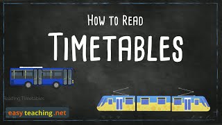 How to Read Timetables | Maths Education | EasyTeaching