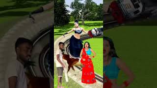 Two bhabhi dancing train tracks & me. tu radha meri main shyam tera #viralvideo #shortsfeed #funny