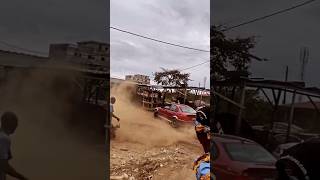 crazy car drift in mechanic shop.🤯 #ghana #nigeria #ivorycoast