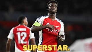 Saka Shines in Arsenals  Commanding win over PSG