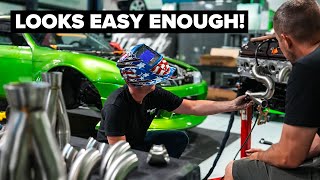 Building Custom Headers - Savio's LS Swapped S14 240sx