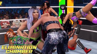 WWE2K23 ELIMINATION CHAMBER PPV WOMEN'S TAG TEAM CHAMPIONSHIP TRIPLE-THREAT TORNADO TAG TEAM MATCH