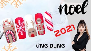 Vẽ nail Noel 2021 - vẽ chú tuần lộc đơn giản | Kelly nails